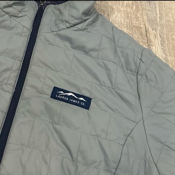 Lauren James Co. PREPTEC Womens Long Sleeve Full Zip Gray Puffer Jacket Large - Picture 2 of 6